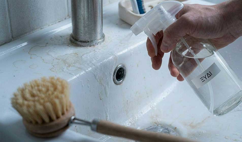 ΚΑΘΑΡΙΣΜΟΣ ΝΙΠΤΗΡΑ ΜΠΑΝΙΟΥ με ξύδι