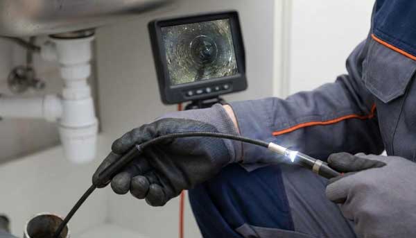 Η απόφραξη αποχέτευσης με πιεστικό υδροβολής μπορεί να περιλαμβάνει και έλεγχο με κάμερα.