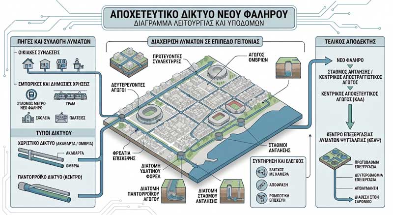 Γράφημα αποχετευτικού δίκτυου.